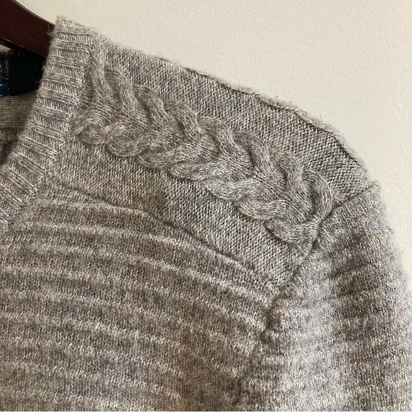 TED BAKER Sz 4 (US 10) Ribbed  Cable Knit Wool Alpaca Polyamide Blend Sweater - Picture 2 of 8